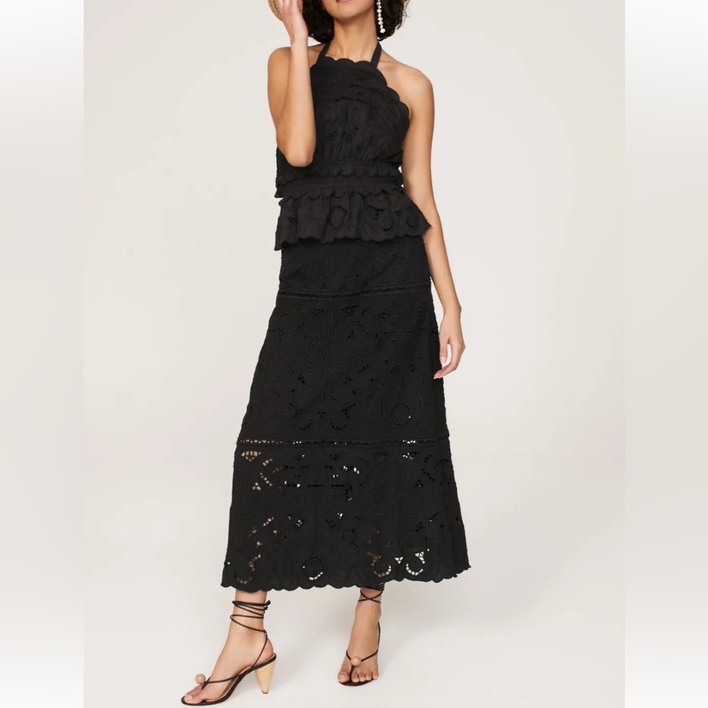 Sea New York Blaire Eyelet Skirt Black
